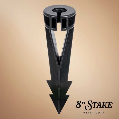 8" Spotlight Stake with Cable Channel, PVC