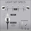 C7 Red / White / Blue OptiCore Patriotic Pathway Lights, 75 Lights, 5 Inch PathPRO Stakes, 75'