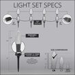 C9 Red / White / Blue OptiCore Patriotic Pathway Lights, 75 Lights, 5 Inch PathPRO Stakes, 75'