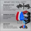 C9 Red / White / Blue OptiCore Patriotic Pathway Lights, 75 Lights, 5 Inch PathPRO Stakes, 75'
