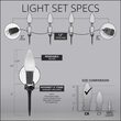 C9 Red / White / Blue Smooth OptiCore Patriotic Pathway Lights, 75 Lights, 5 Inch PathPRO Stakes, 75'