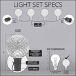 25' Multicolor OptiCore LED Patio String Light Set with 25 G50 Bulbs on White Wire, E17 Base