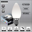 C7 Opaque Cool White OptiCore LED Bulbs