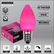 C7 Pink Smooth OptiCore Commercial LED Christmas Lights, 25 Lights, 25'
