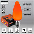 C9 Amber Smooth OptiCore Commercial LED Lights, 25 Lights, 25'