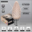 C9 Warm White Twinkle OptiCore Commercial LED Christmas Lights, 25 Lights, 25'