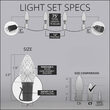 75' OptiCore LED Patio String Light Set with 75 C7 Red, White and Blue Lights, E12 Base, 12 Inch Spacing