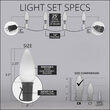 C9 Green Smooth OptiCore Commercial LED Christmas Lights, 25 Lights, 25'