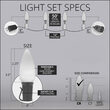 C9 Red / Warm White Smooth OptiCore Commercial LED Christmas Lights, 50 Lights, 50'