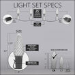 C9 Red OptiCore Commercial LED Christmas Lights, 25 Lights, 25'