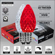 C7 Cool White / Red OptiCore Christmas Pathway Lights, 50 Lights, 5 Inch PathPRO Stakes, 50'