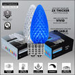 C9 Blue / Cool White OptiCore Commercial LED Christmas Lights, 50 Lights, 50'