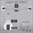 C7 Red Smooth OptiCore Commercial LED Christmas Lights, 25 Lights, 25'