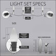 C7 Blue Smooth OptiCore Commercial LED Christmas Lights, 100 Lights, 100'