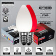 C7 Cool White / Red Smooth OptiCore Commercial LED Christmas Lights, 50 Lights, 50'