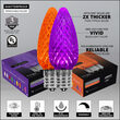 C9 Amber / Purple OptiCore Commercial LED Halloween Lights, 50 Lights, 50'