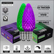 C9 Green / Purple OptiCore Commercial LED Halloween Lights, 50 Lights, 50'