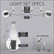 C9 Pink Smooth OptiCore Commercial LED Christmas Lights, 100 Lights, 100'