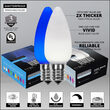 C9 Blue / Cool White Smooth OptiCore Commercial LED Christmas Lights, 50 Lights, 50'