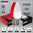 C9 Cool White / Red Smooth OptiCore Commercial LED Christmas Lights, 50 Lights, 50'