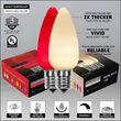 C9 Red / Warm White Smooth OptiCore Commercial LED Christmas Lights, 50 Lights, 50'