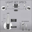 C9 Pink OptiCore Commercial LED Lights, 100 Lights, 100'