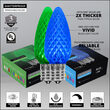 C9 Blue / Green OptiCore Commercial LED Christmas Lights, 50 Lights, 50'
