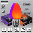 C7 Amber / Purple Smooth OptiCore Commercial LED Halloween Lights, 50 Lights, 50'