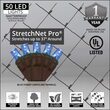 20" x 45" Blue StretchNet Pro 5mm LED Christmas Trunk Wrap Lights, 50 Lights on Brown Wire
