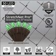 20" x 45" Green StretchNet Pro 5mm LED Christmas Trunk Wrap Lights, 50 Lights on Brown Wire