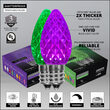 C7 Green / Purple OptiCore Commercial LED Halloween Lights, 50 Lights, 50'