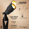 Jasper Low Voltage Landscape Lighting Outdoor Compact Spotlight, Black