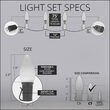 75' OptiCore LED Patio String Light Set with 75 C7 Red, White and Blue Lights, E12 Base, 12 Inch Spacing