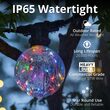 15' RGB Color Change LEDimagine TM Patio String Light Set with 10 G95 Fairy Light Bulbs on Black Wire