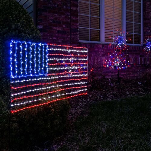 19" Patriotic American Flag 