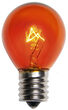 S11 Amber / Orange Transparent Bulbs, E17 - Intermediate Base