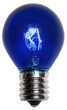 S11 Blue Triple Dipped Transparent Bulbs, E17 - Intermediate Base