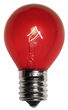 S11 Red Transparent Bulbs, E17 - Intermediate Base