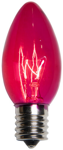 C9 Pink Triple Dipped Transparent Bulbs