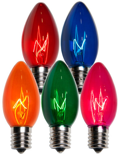 C9 Multicolor Triple Dipped Transparent Bulbs