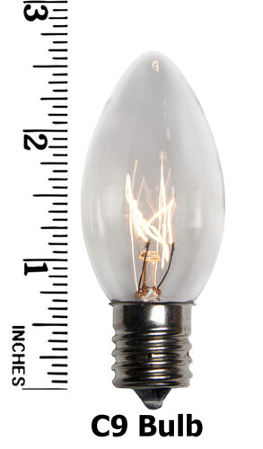 C9 Clear Transparent Bulbs
