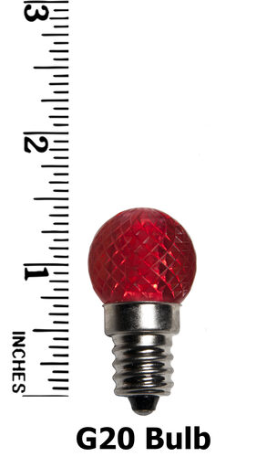 G20 Acrylic Red LED Globe Light Bulbs