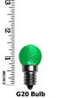 G20 Acrylic Green LED Globe Light Bulbs