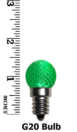 G20 Acrylic Green LED Globe Light Bulbs