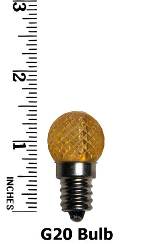G20 Acrylic Gold LED Globe Light Bulbs