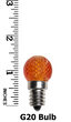 G20 Acrylic Amber LED Globe Light Bulbs