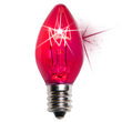 C7 Twinkle Pink Triple Dipped Transparent Bulbs