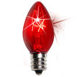 C7 Twinkle Red Triple Dipped Transparent Bulbs