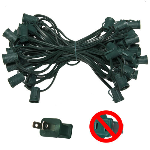 E17 - Intermediate Light Stringer, Green Wire, No Female Plug