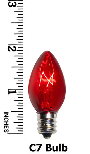 C7 Twinkle Multicolor Double Dipped Transparent Bulbs